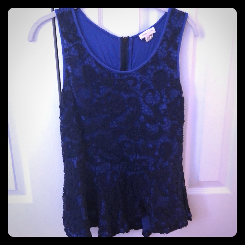 Lace Peplum tank